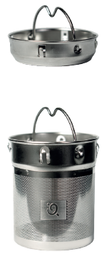 Tee Infuser Edelstahl, schwarz, vacuumisoliert, mit zwei Edelstahlsieben und Schraubdeckel/Accessoires