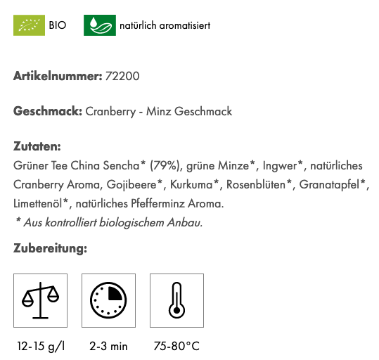 70 gr Greentox BIO Beauty in Premium Mehrweg Teedose